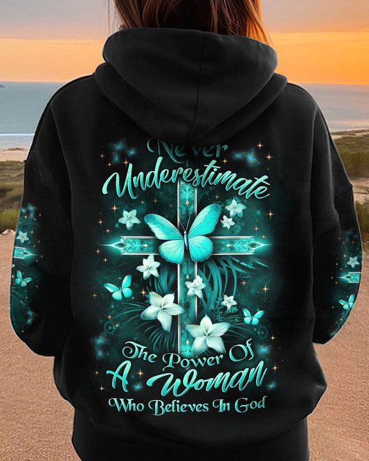 Never Underestimate The Power Women's All Over Print Shirt - Yhln0910234, easychoo.com