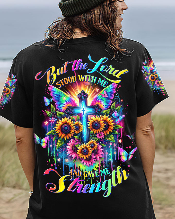 Lord Stood With Me Cross Wings Sunflower Women's All Over Print Shirt - Tltw1312233, easychoo.com