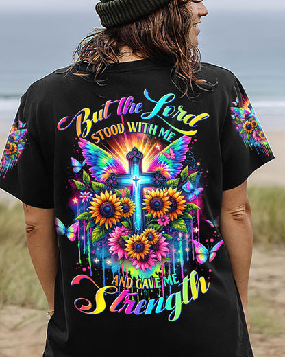 Lord Stood With Me Cross Wings Sunflower Women's All Over Print Shirt - Tltw1312233, easychoo.com
