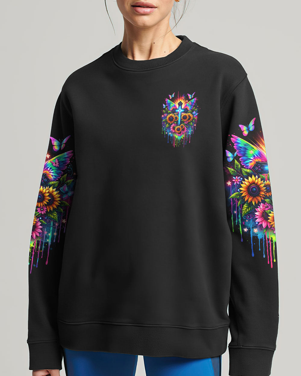 Lord Stood With Me Cross Wings Sunflower Women's All Over Print Shirt - Tltw1312233, easychoo.com