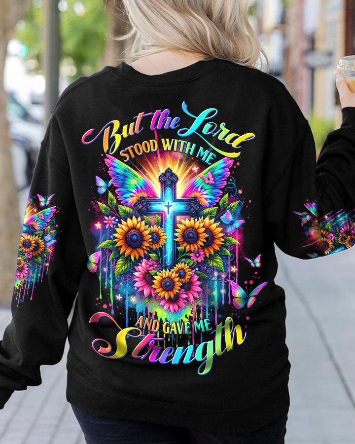 Lord Stood With Me Cross Wings Sunflower Women's All Over Print Shirt - Tltw1312233, easychoo.com