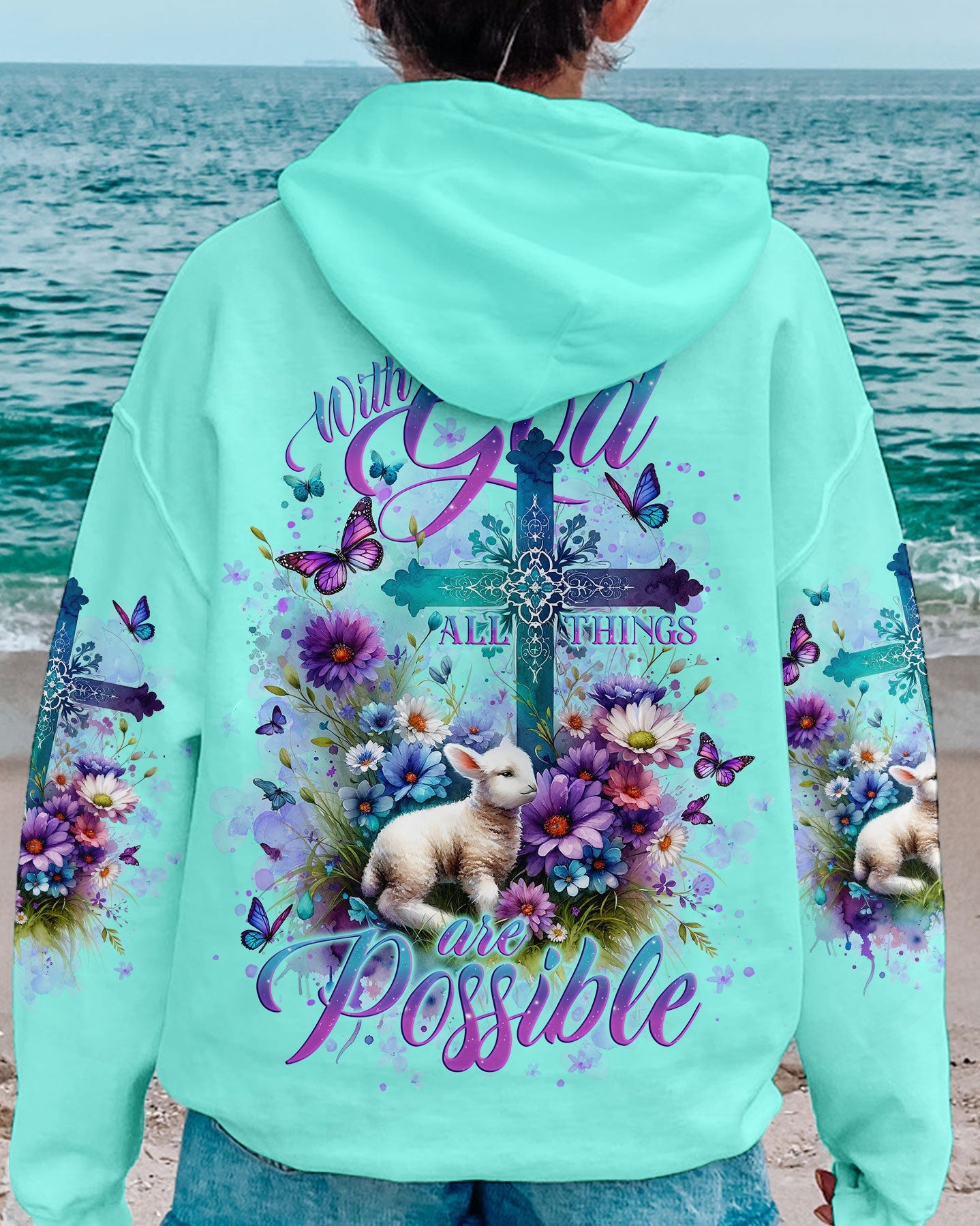 With God All Things Are Possible Lamb Women's All Over Print Shirt - Tlno2512234, easychoo.com