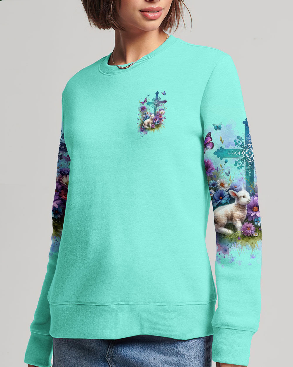 With God All Things Are Possible Lamb Women's All Over Print Shirt - Tlno2512234, easychoo.com