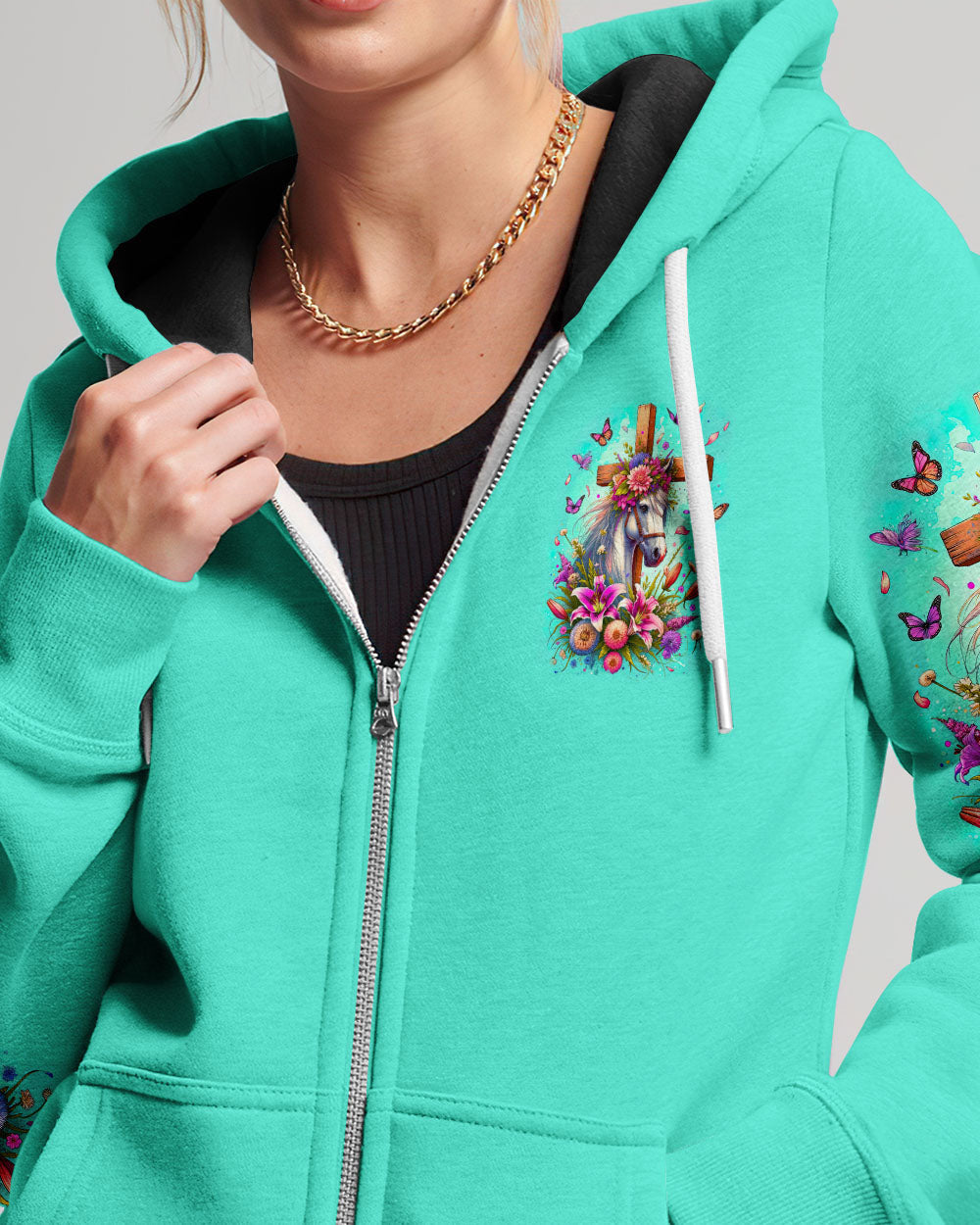 Runs On Jesus And Horses Women's All Over Print Shirt - Tytd0912232, easychoo.com