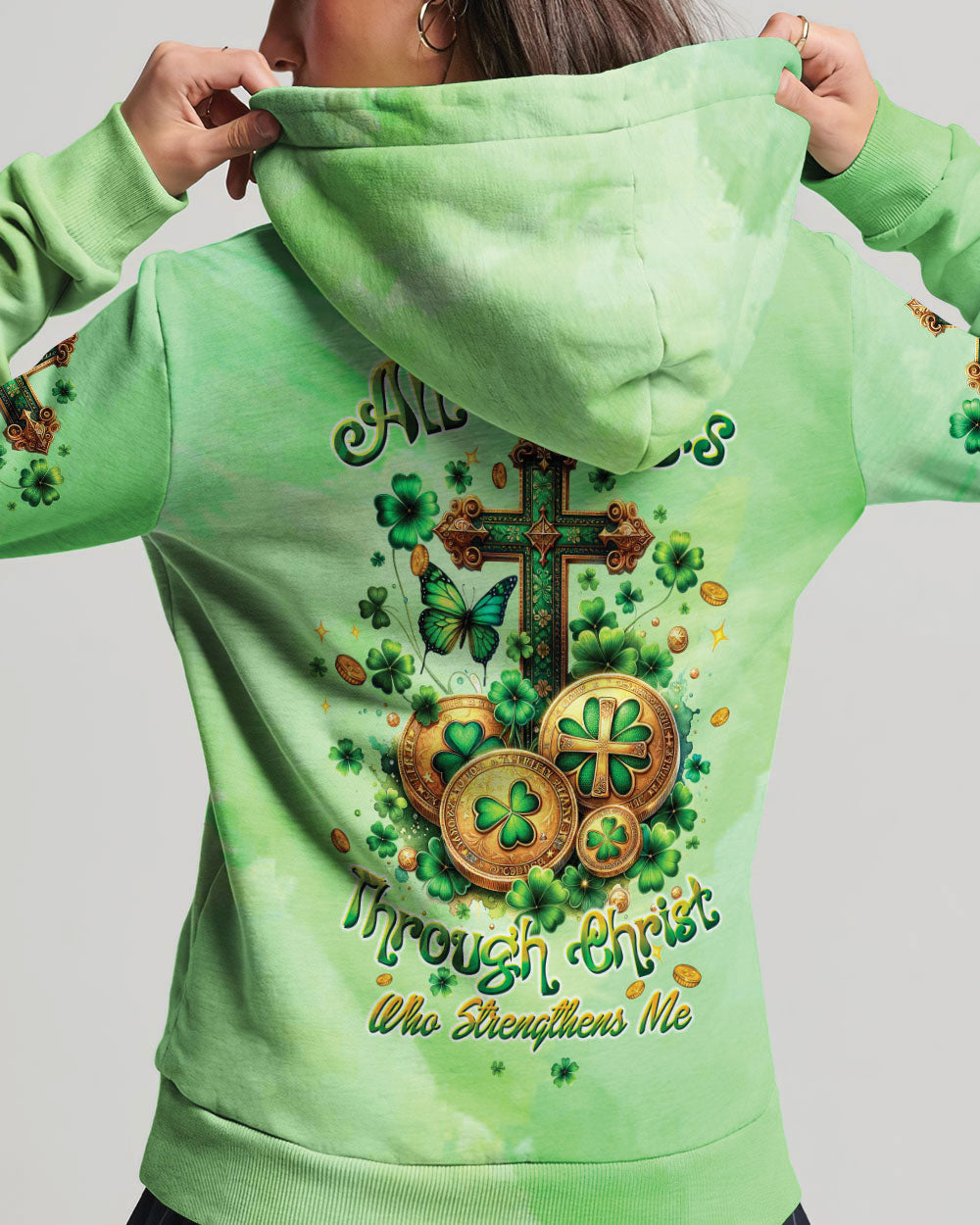 I Can Do All Things Cross Patrick's Day Women's All Over Print Shirt - Tltw0401242, easychoo.com