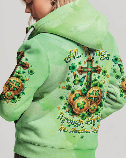 I Can Do All Things Cross Patrick's Day Women's All Over Print Shirt - Tltw0401242, easychoo.com