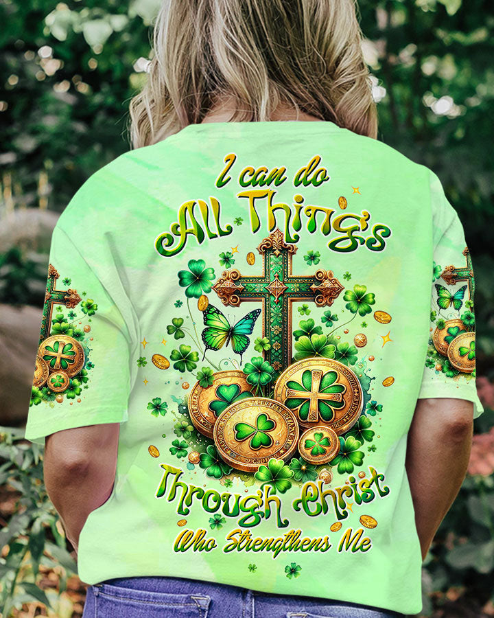 I Can Do All Things Cross Patrick's Day Women's All Over Print Shirt - Tltw0401242, easychoo.com