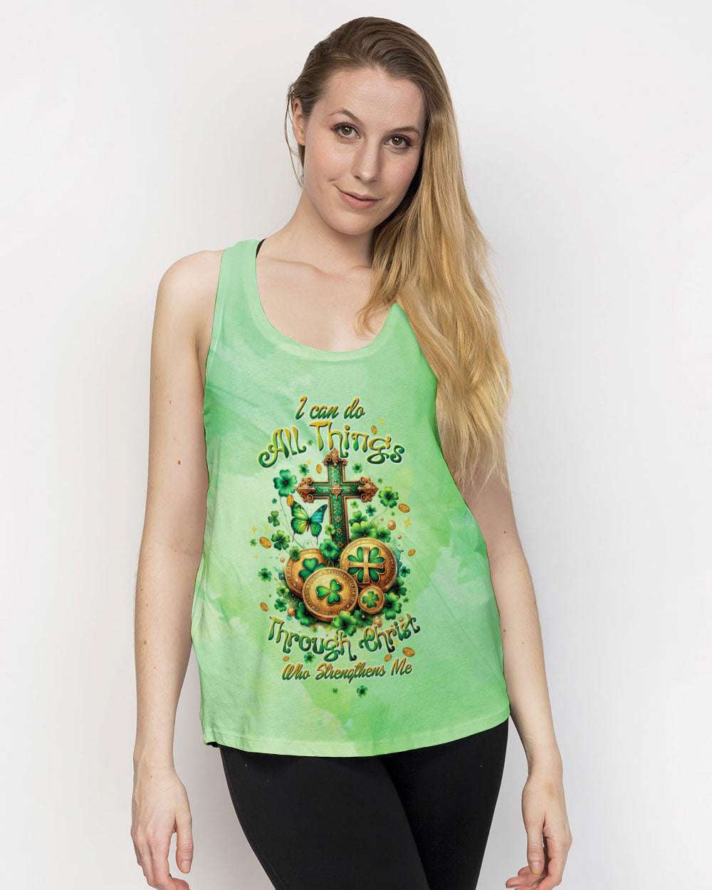 I Can Do All Things Cross Patrick's Day Women's All Over Print Shirt - Tltw0401242, easychoo.com