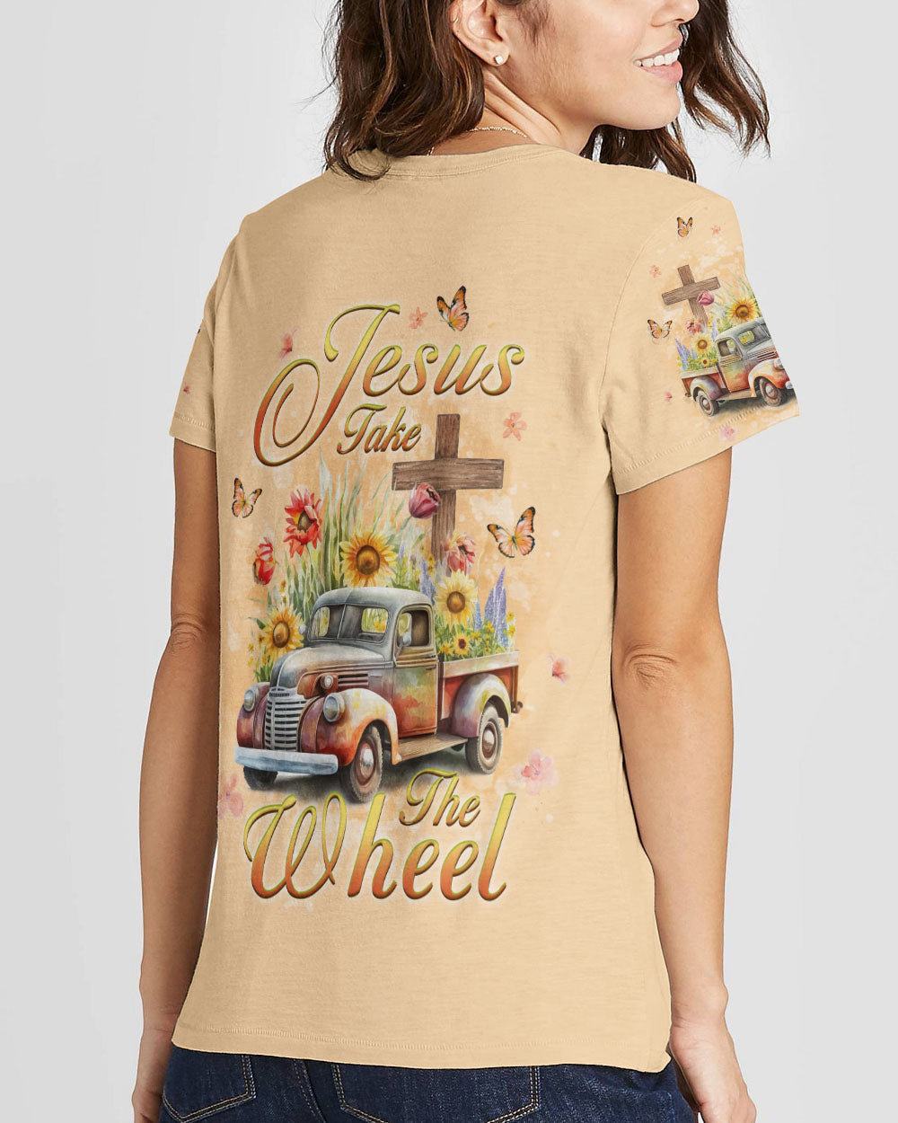 Jesus Take The Wheel Women's All Over Print Shirt - Yhkd1512233, easychoo.com
