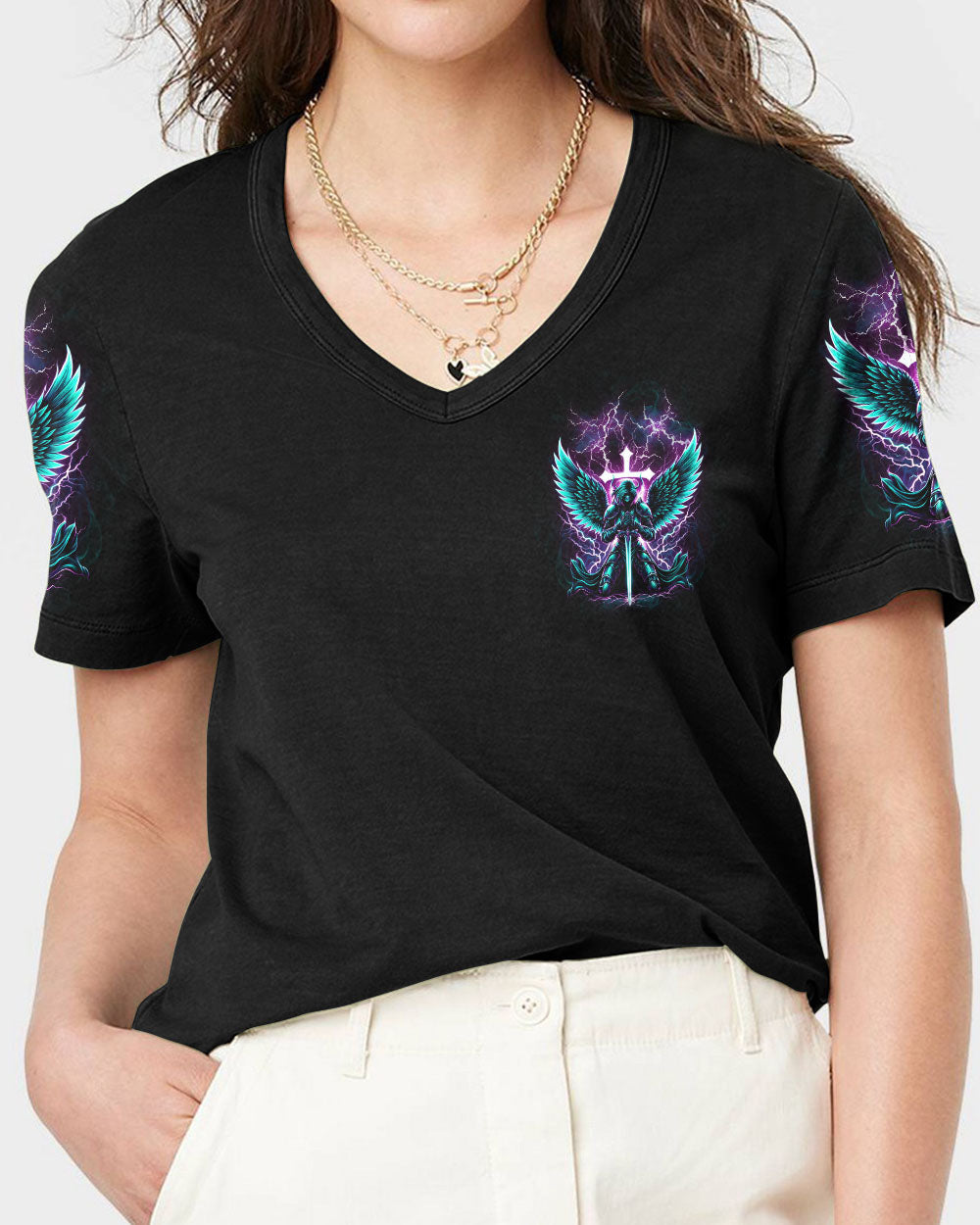 I Am The Storm Cross Women's All Over Print Shirt - Yhkd0512232, easychoo.com