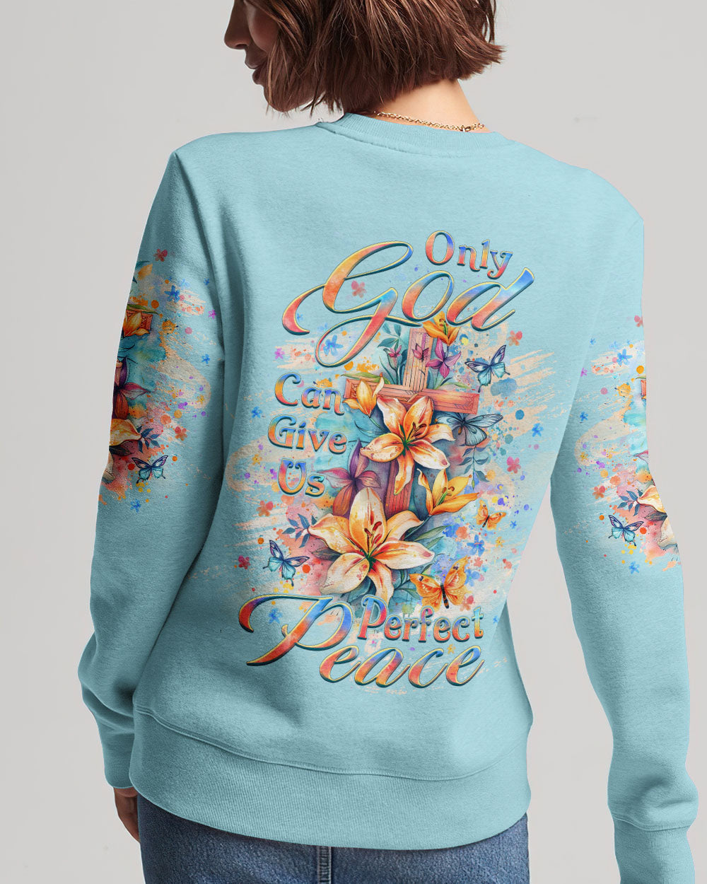 Only God Can Give Us Perfect Peace Women's All Over Print Shirt - Yhlt2602241, easychoo.com