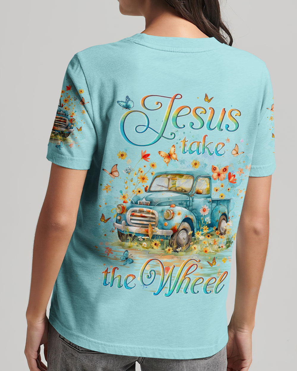 Jesus Take The Wheel Women's All Over Print Shirt - Yhlt0104243, easychoo.com