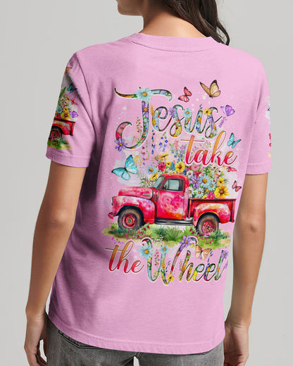 Jesus Take The Wheel Flowers Women's All Over Print Shirt - Tytd2103242, easychoo.com