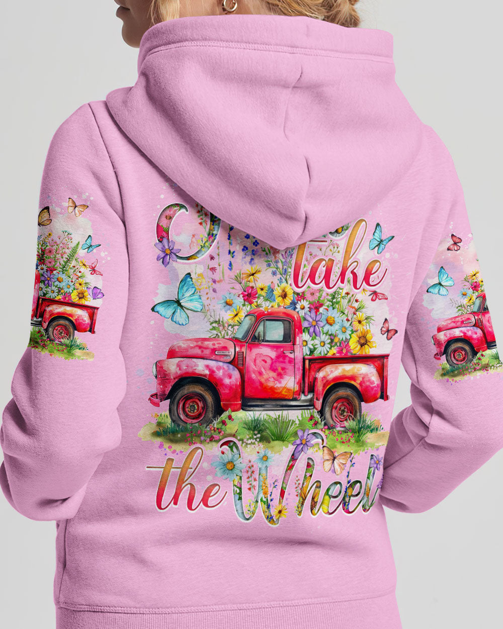 Jesus Take The Wheel Flowers Women's All Over Print Shirt - Tytd2103242, easychoo.com