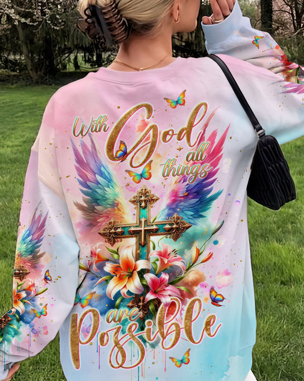 With God All Things Are Possible Women's All Over Print Shirt - Tlnt1511233, easychoo.com