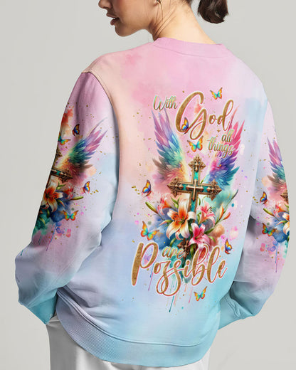 With God All Things Are Possible Women's All Over Print Shirt - Tlnt1511233, easychoo.com
