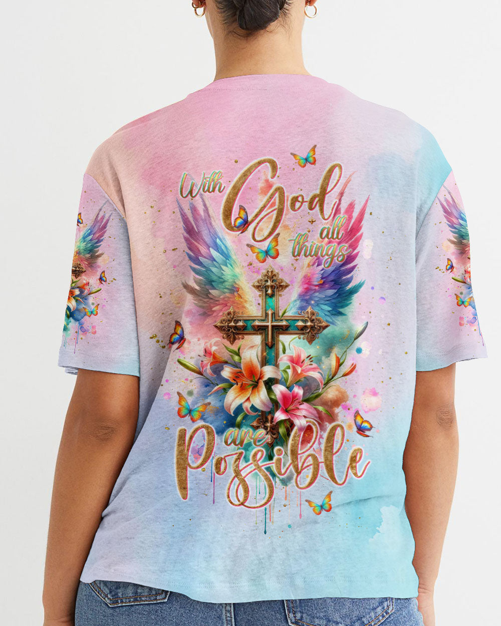 With God All Things Are Possible Women's All Over Print Shirt - Tlnt1511233, easychoo.com