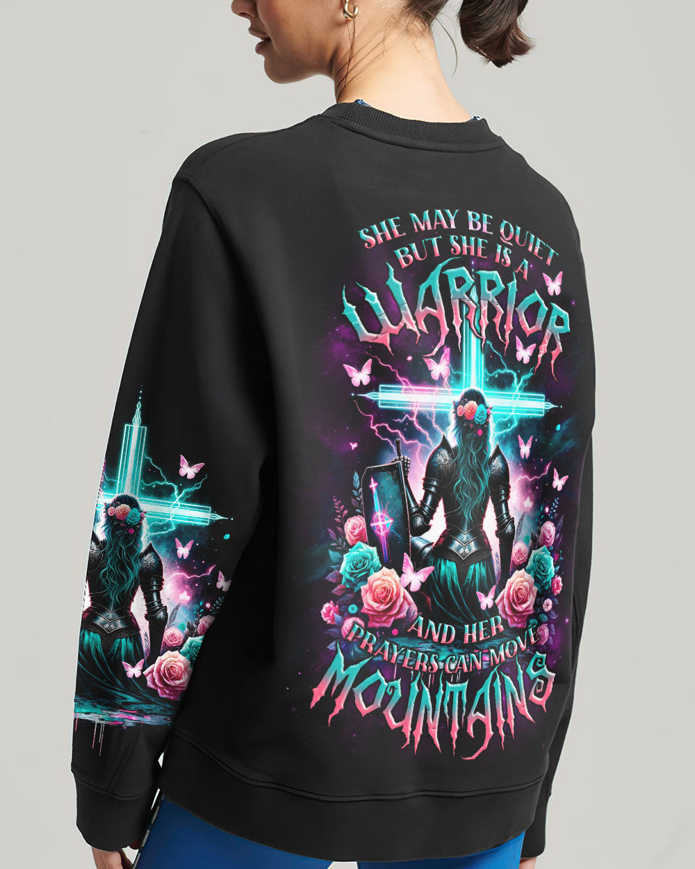 Prayers Can Move Mountains Warrior Women's All Over Print Shirt - Tlnz1812233, easychoo.com