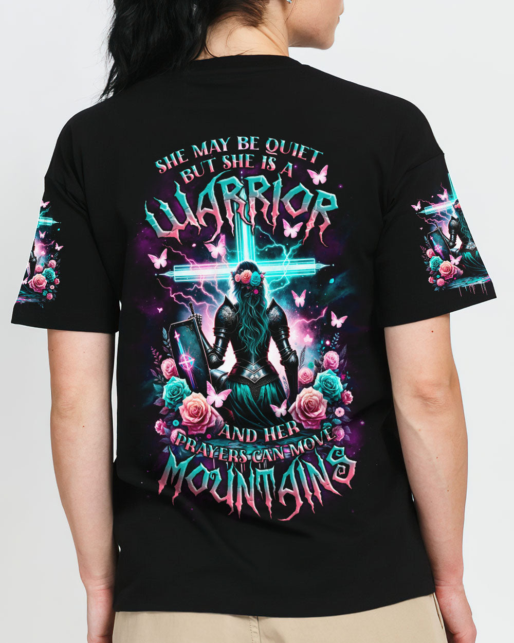 Prayers Can Move Mountains Warrior Women's All Over Print Shirt - Tlnz1812233, easychoo.com