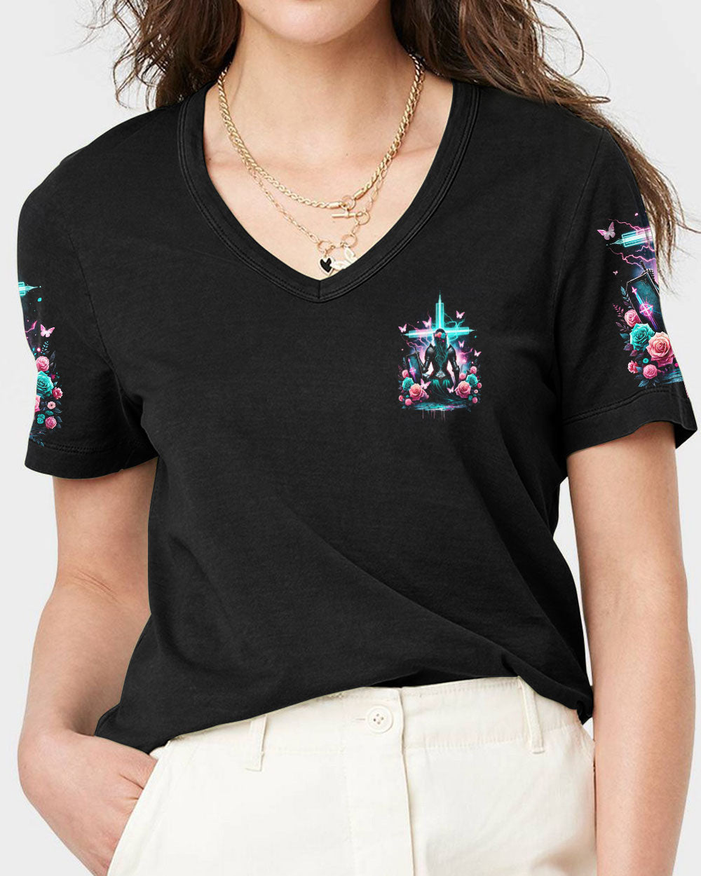 Prayers Can Move Mountains Warrior Women's All Over Print Shirt - Tlnz1812233, easychoo.com