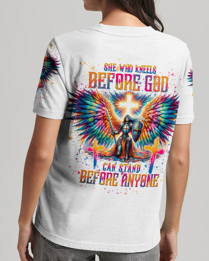She Who Kneels Before God Warrior Wings Women's All Over Print Shirt - Tlnt1812233, easychoo.com