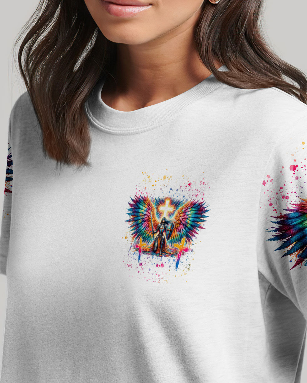 She Who Kneels Before God Warrior Wings Women's All Over Print Shirt - Tlnt1812233, easychoo.com