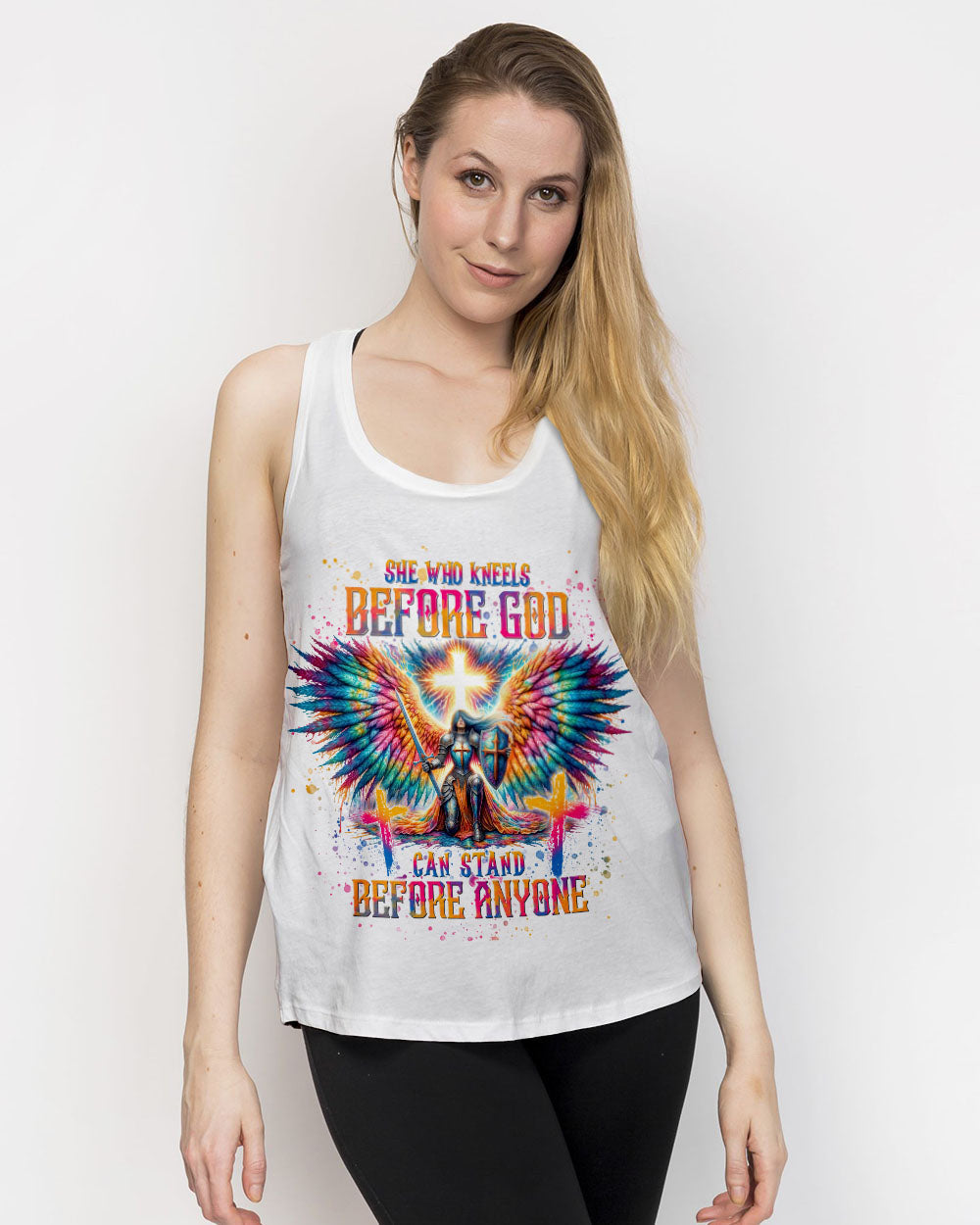 She Who Kneels Before God Warrior Wings Women's All Over Print Shirt - Tlnt1812233, easychoo.com