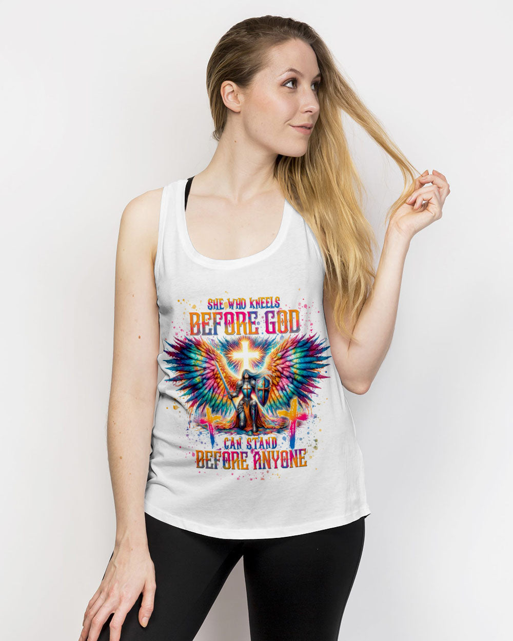 She Who Kneels Before God Warrior Wings Women's All Over Print Shirt - Tlnt1812233, easychoo.com