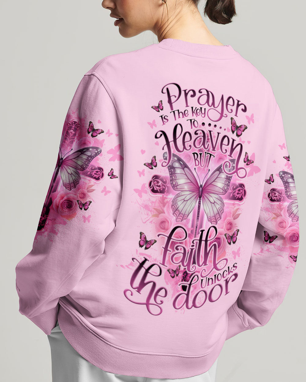 Faith Unlocks The Door Women's All Over Print Shirt - Tlno1407238, easychoo.com