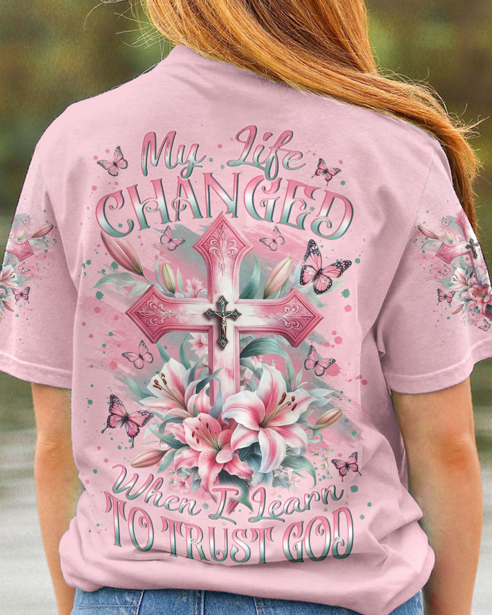 My Life Changed When I Learned To Trust God Women's All Over Print Shirt - Yhln1801243, easychoo.com
