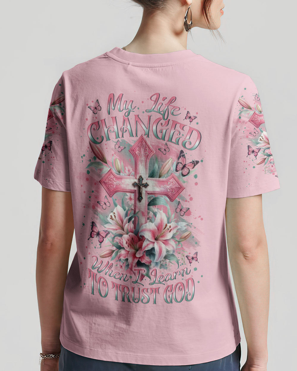 My Life Changed When I Learned To Trust God Women's All Over Print Shirt - Yhln1801243, easychoo.com
