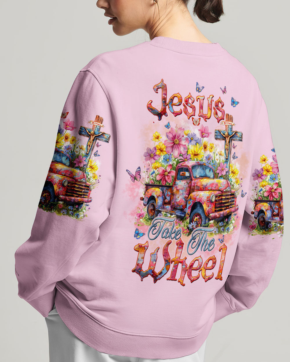 Jesus Take The Wheel Women's All Over Print Shirt - Tltw2002244, easychoo.com