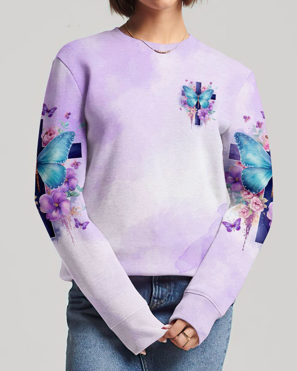 When Butterflies Appear Angels Are Near Women's All Over Print Shirt - Tlno1010232, easychoo.com