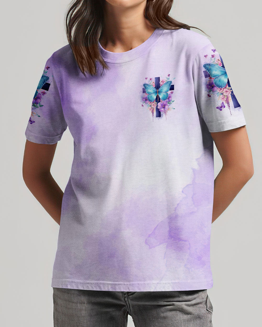 When Butterflies Appear Angels Are Near Women's All Over Print Shirt - Tlno1010232, easychoo.com
