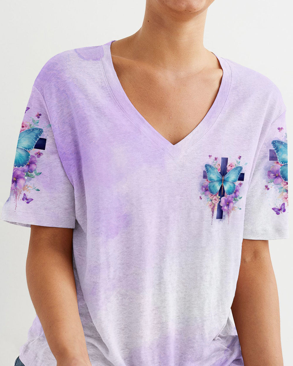 When Butterflies Appear Angels Are Near Women's All Over Print Shirt - Tlno1010232, easychoo.com