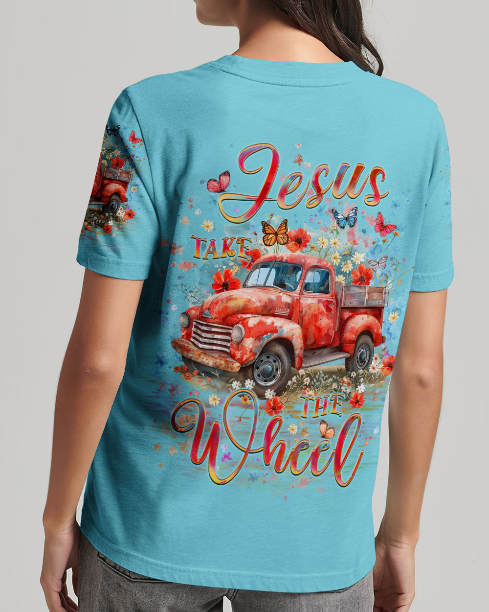 Jesus Take The Wheel Women's All Over Print Shirt - Yhlt0706242, easychoo.com