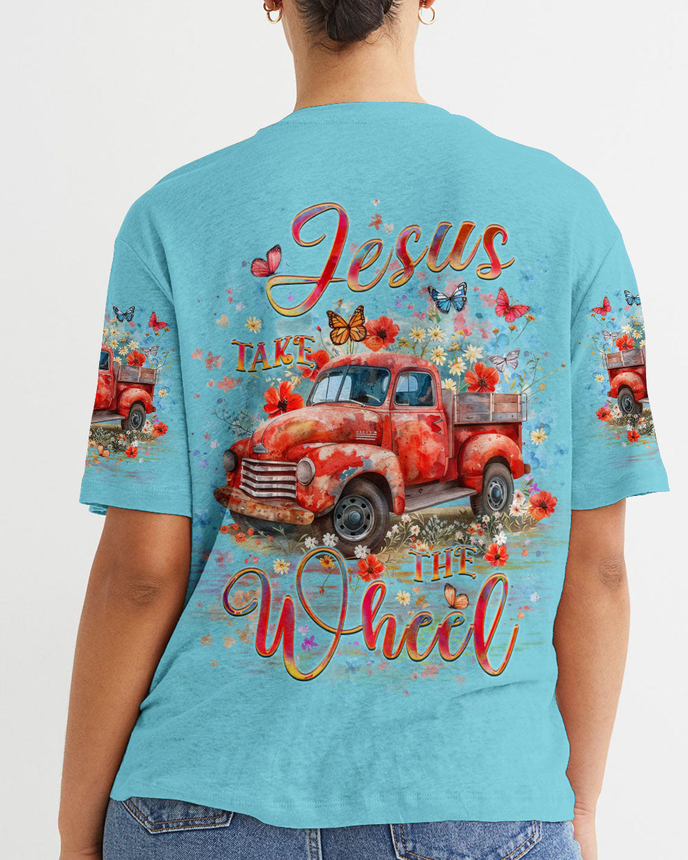 Jesus Take The Wheel Women's All Over Print Shirt - Yhlt0706242, easychoo.com
