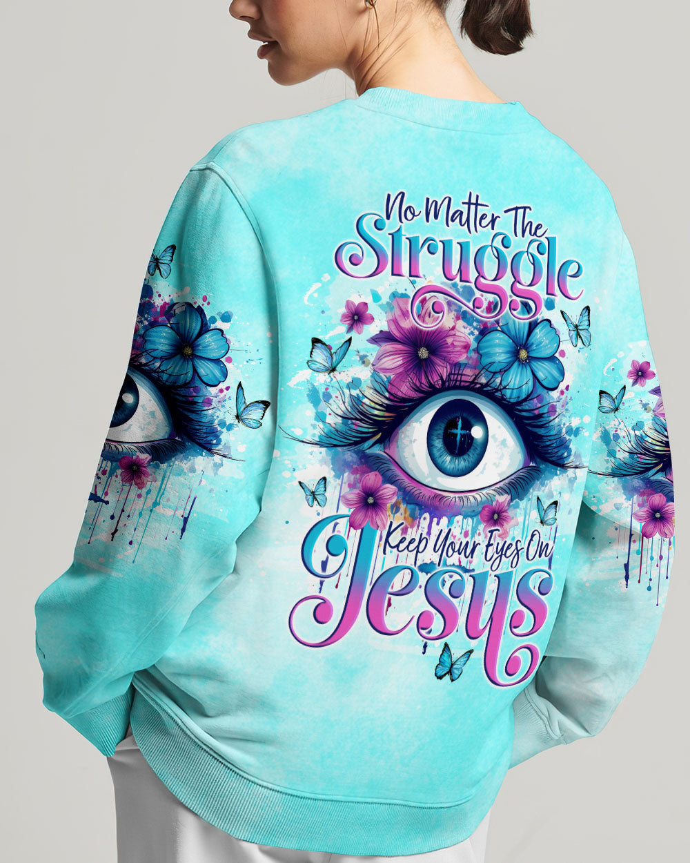 Keep Your Eyes On Jesus Women's All Over Print Shirt - Tlno1110234, easychoo.com