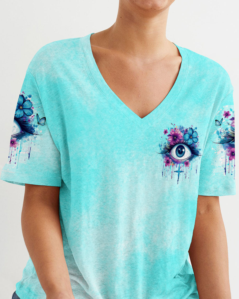 Keep Your Eyes On Jesus Women's All Over Print Shirt - Tlno1110234, easychoo.com