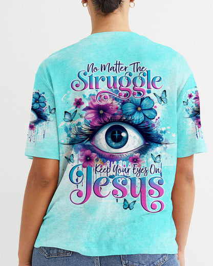 Keep Your Eyes On Jesus Women's All Over Print Shirt - Tlno1110234, easychoo.com