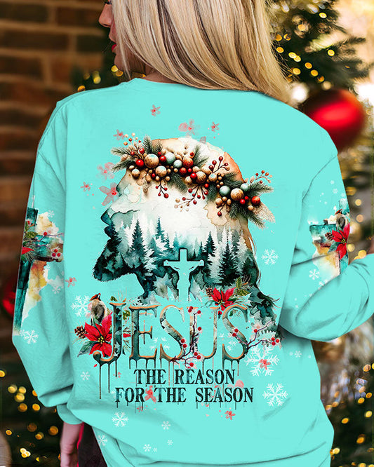 Jesus The Reason Watercolor Christmas Women's All Over Print Shirt - Tltw0911234, easychoo.com