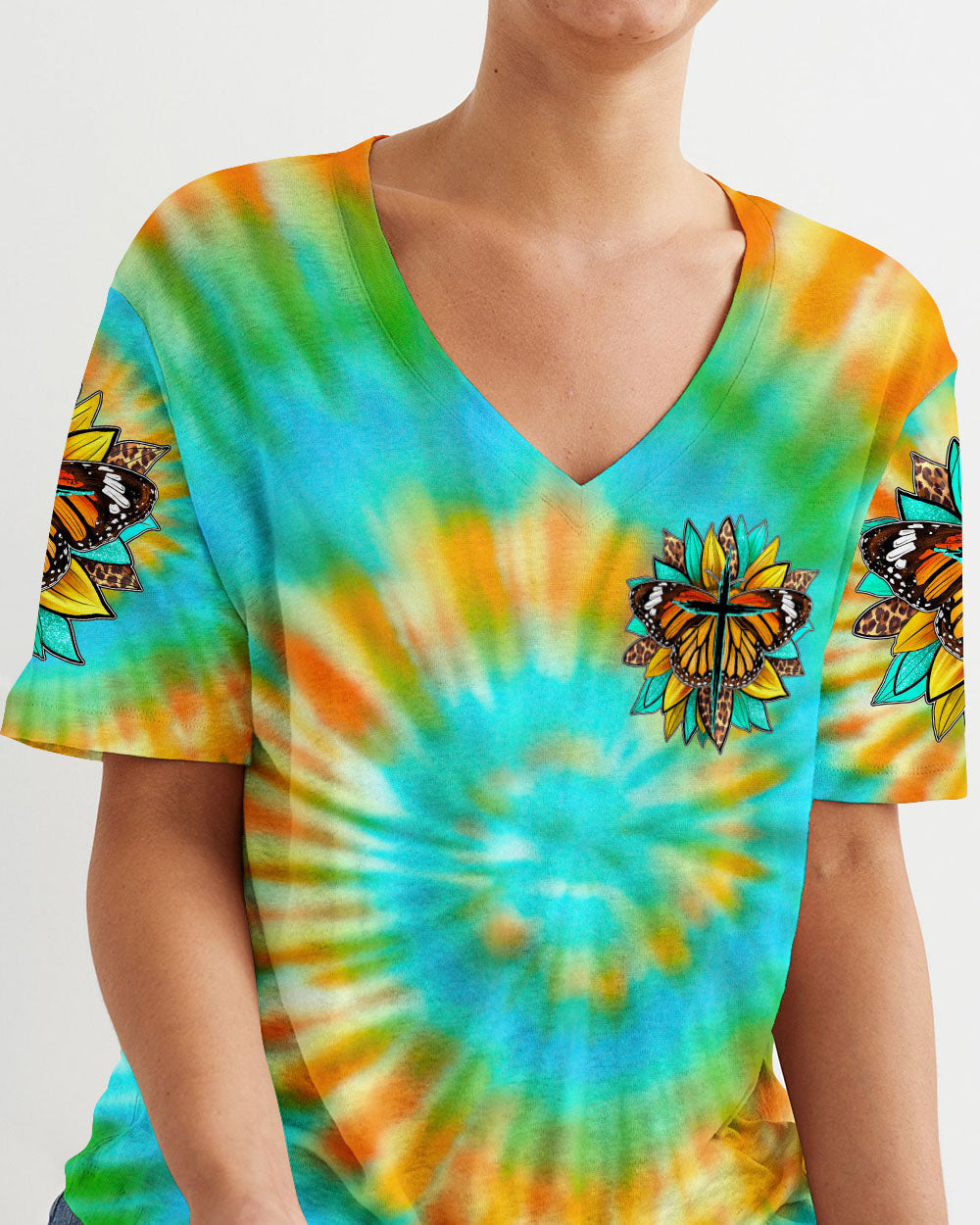 Y'all Need Jesus Tie Dye Women's All Over Print Shirt - Tytd1007235, easychoo.com