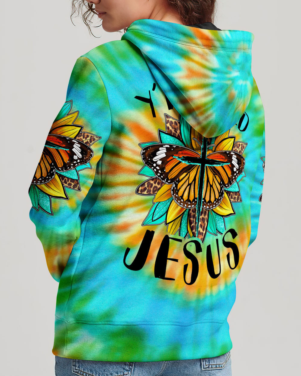 Y'all Need Jesus Tie Dye Women's All Over Print Shirt - Tytd1007235, easychoo.com