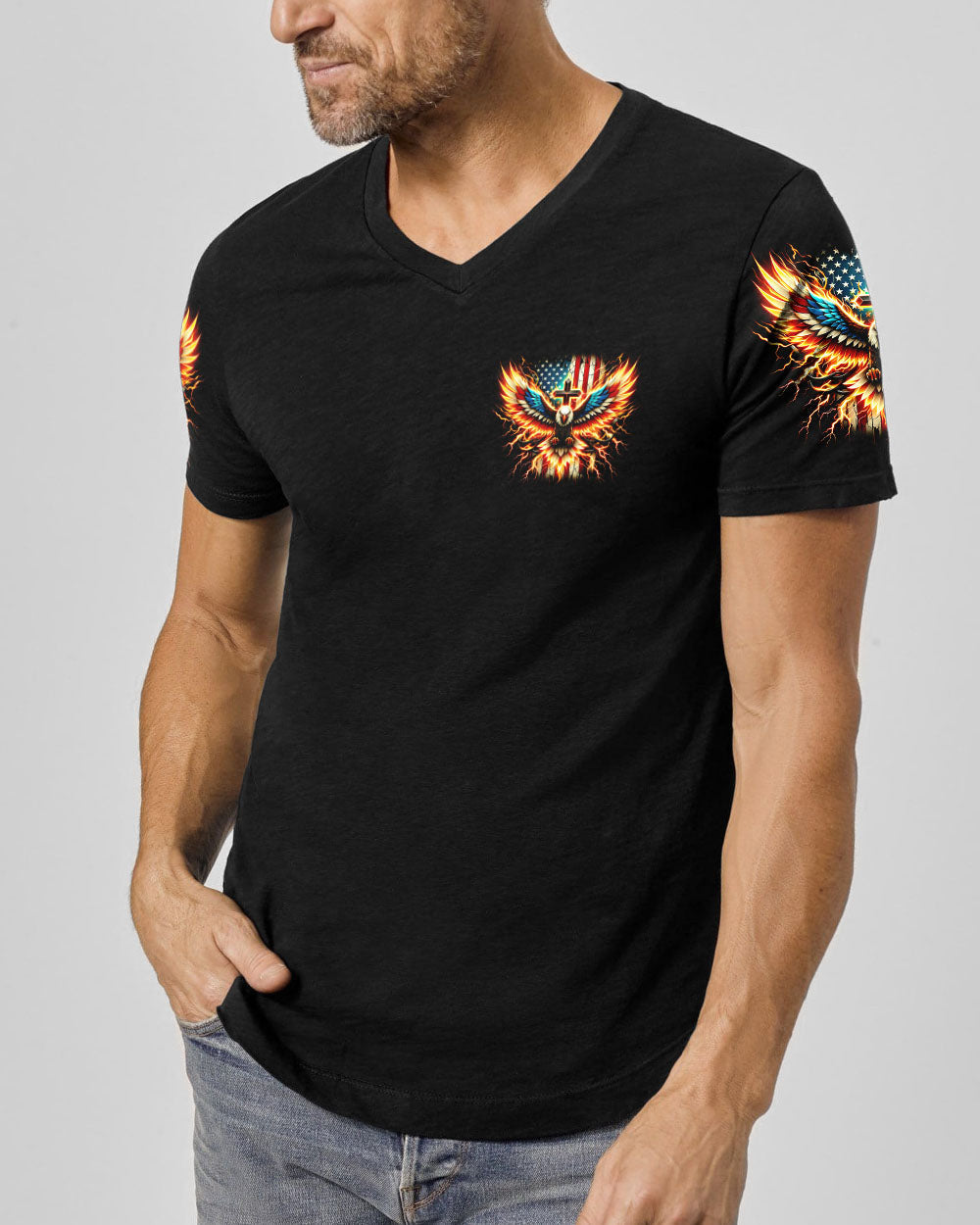 One Nation Under God Men's All Over Print Shirt - Tytm1106241, easychoo.com