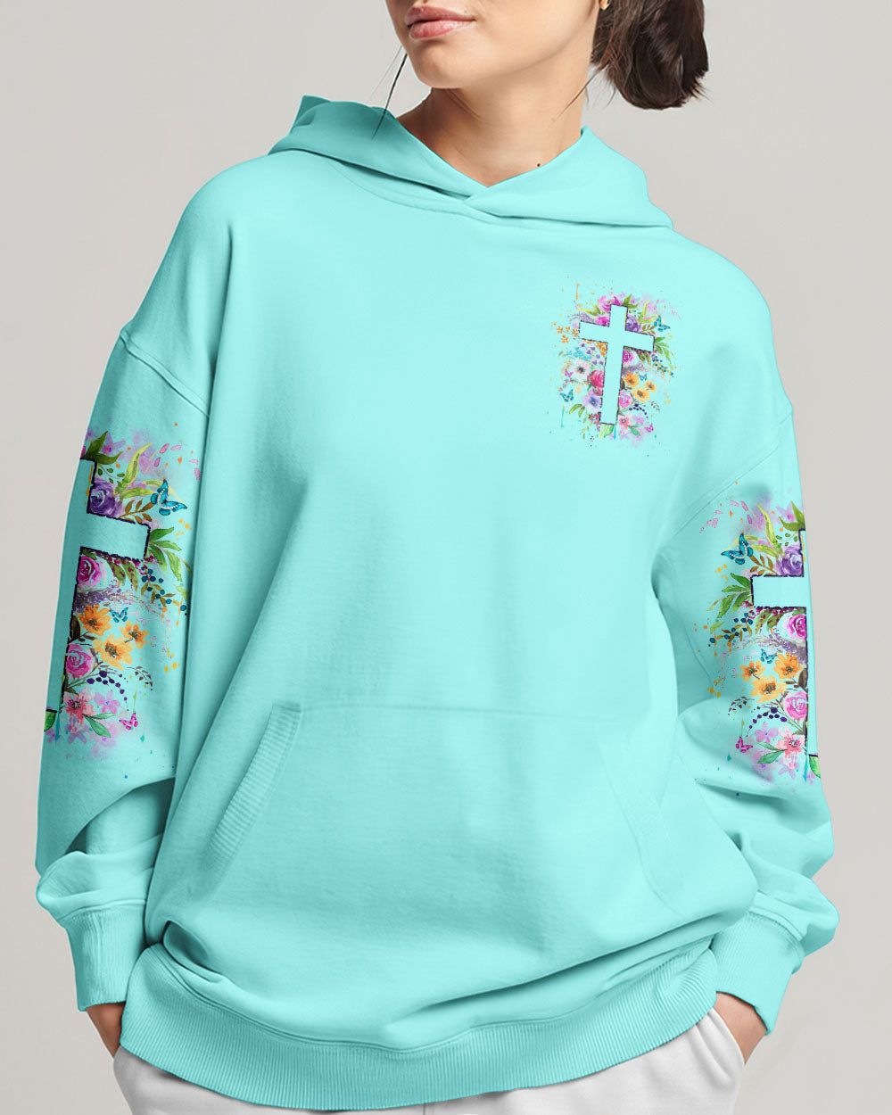 Never Underestimate A Woman Fueled By Prayer Women's All Over Print Shirt - Yhdu1708232, easychoo.com