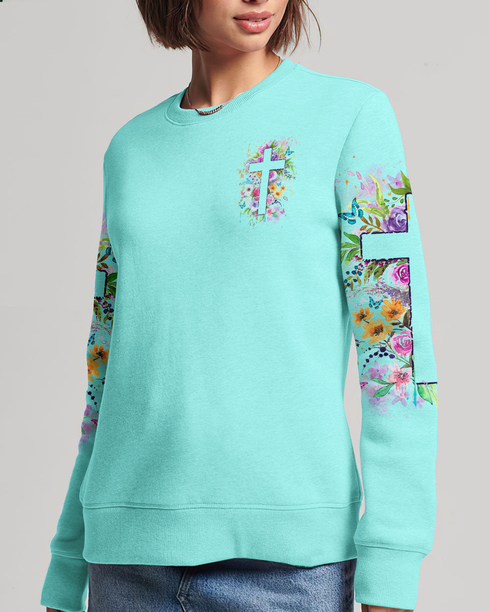 Never Underestimate A Woman Fueled By Prayer Women's All Over Print Shirt - Yhdu1708232, easychoo.com