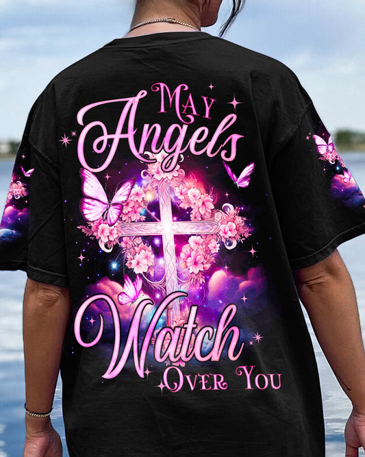 May Angels Watch Over You Women's All Over Print Shirt - Tyqy1410231, easychoo.com