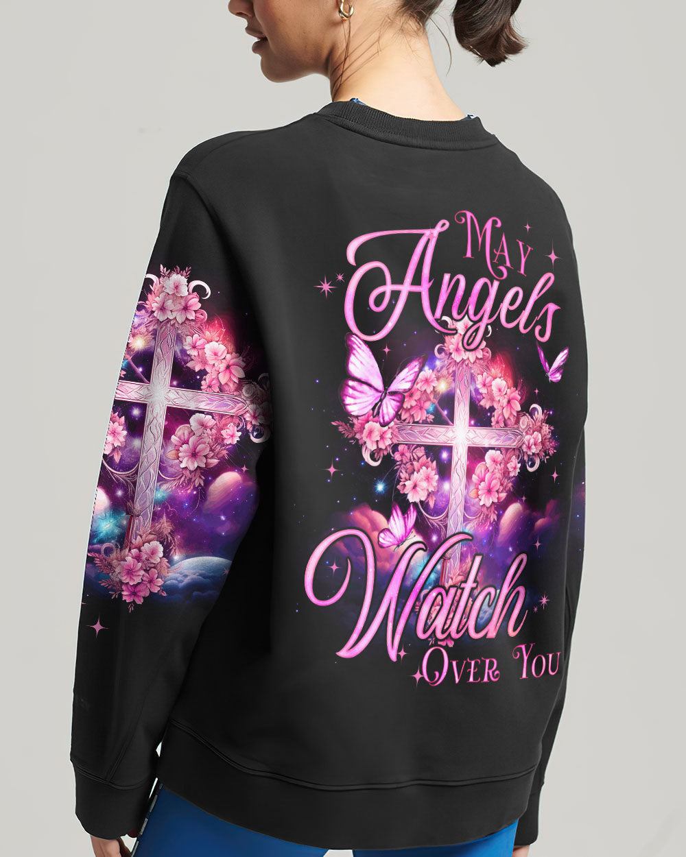 May Angels Watch Over You Women's All Over Print Shirt - Tyqy1410231, easychoo.com