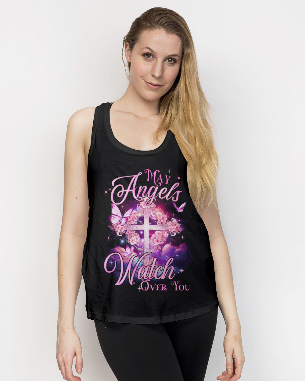 May Angels Watch Over You Women's All Over Print Shirt - Tyqy1410231, easychoo.com