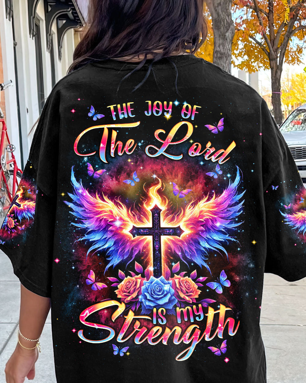 The Joy Of The Lord Cross Wings Women's All Over Print Shirt - Tlnt1206241, easychoo.com